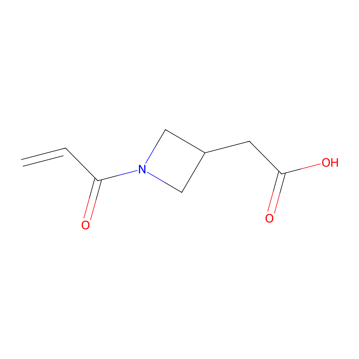 2-[1-(Prop-2-enoyl)azetidin-3-yl]acetic acid molecular structure, CAS 1341949-52-7
