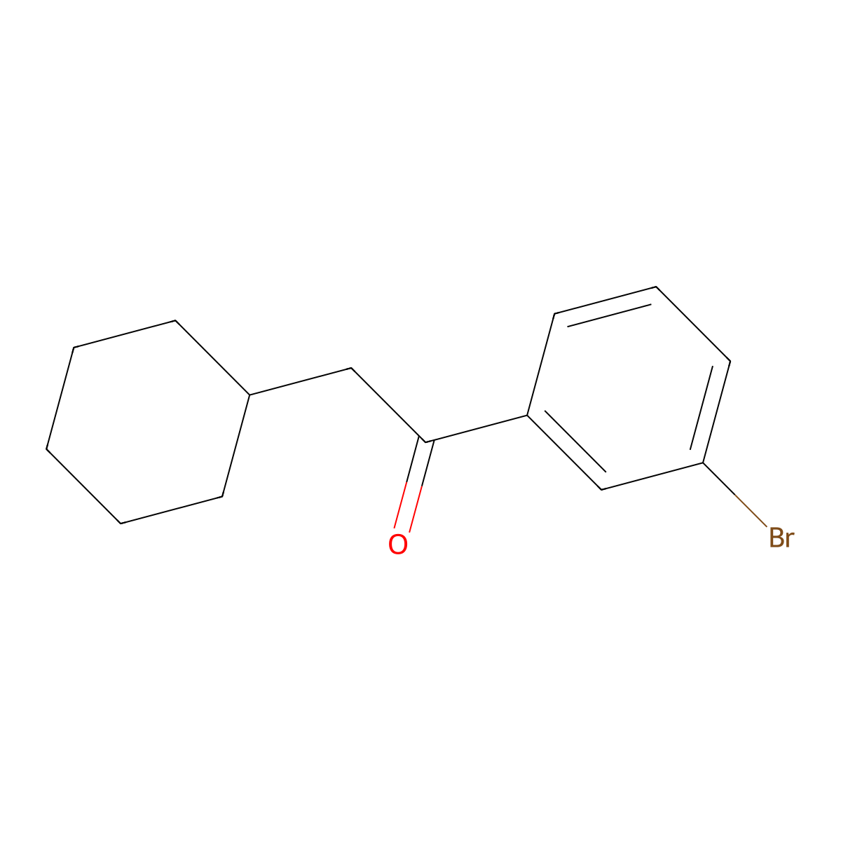 1-(3-Bromophenyl)-2-cyclohexylethanone molecular structure, CAS 1341949-64-1