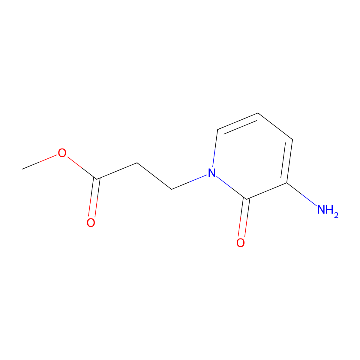 Methyl 3-(3-amino-2-oxopyridin-1(2h)-yl)propanoate molecular structure, CAS 1341950-76-2