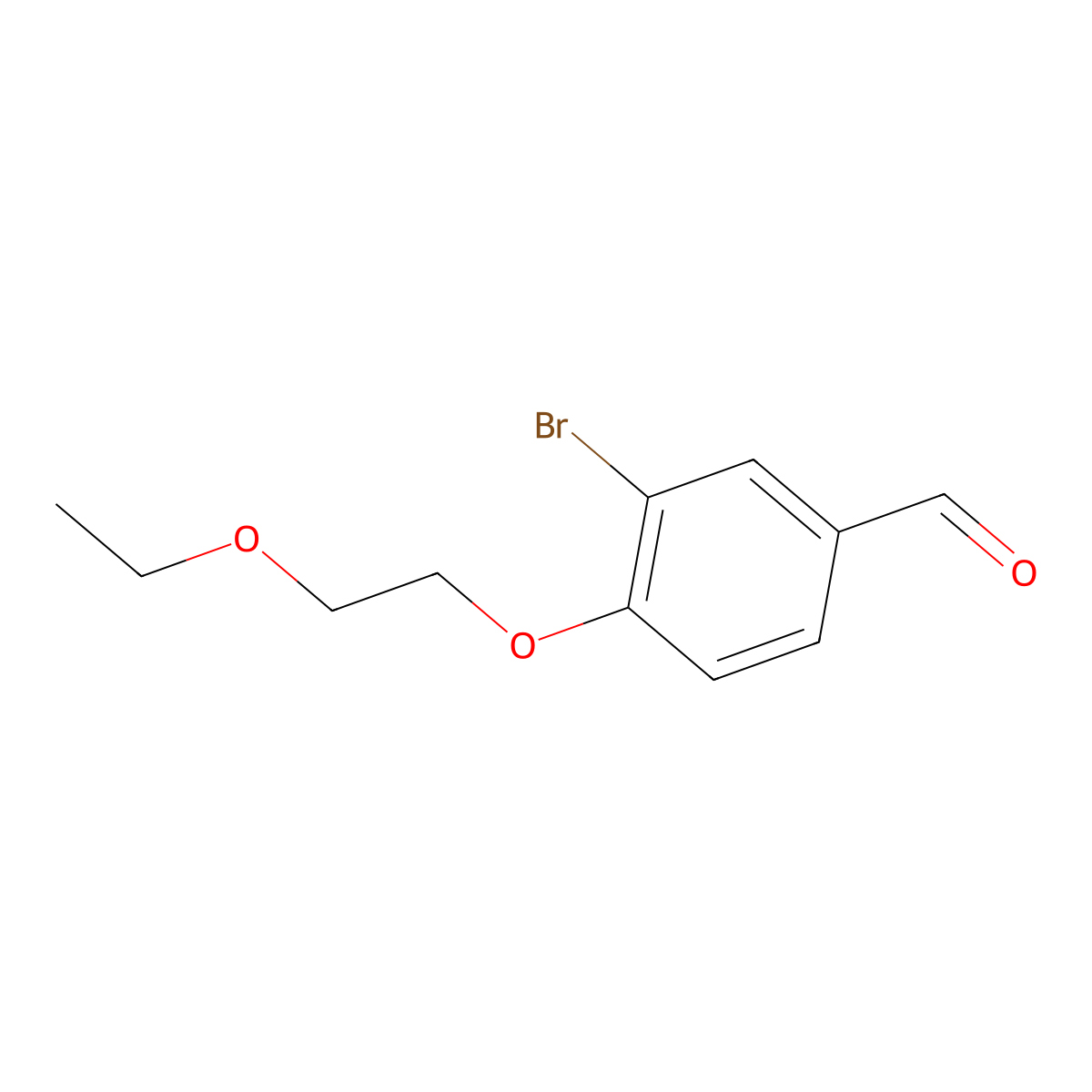 3-Bromo-4-(2-ethoxyethoxy)benzaldehyde molecular structure, CAS 1341950-98-8
