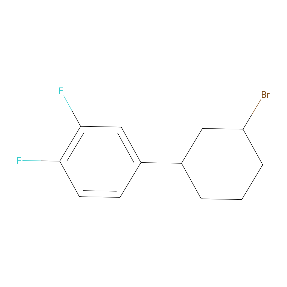 4-(3-Bromocyclohexyl)-1,2-difluorobenzene molecular structure, CAS 1341951-92-5