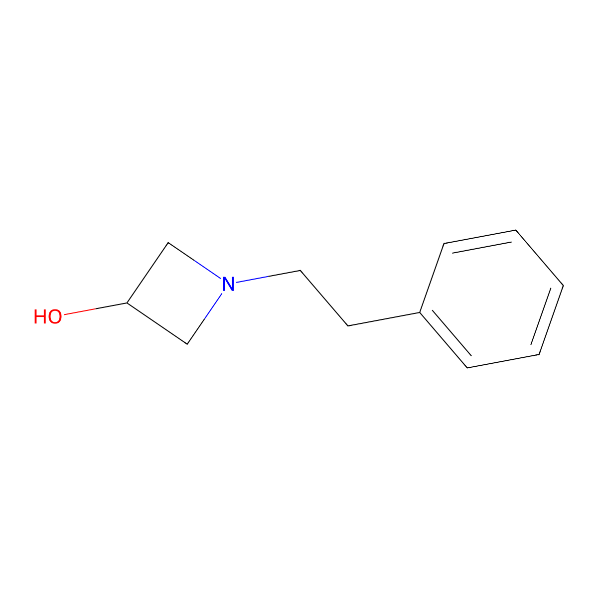 1-(2-Phenylethyl)azetidin-3-ol molecular structure, CAS 1341952-55-3