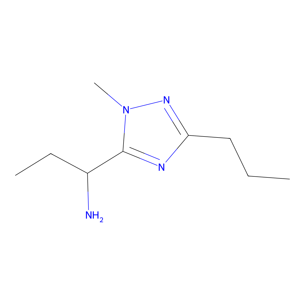1-(1-Methyl-3-propyl-1h-1,2,4-triazol-5-yl)propan-1-amine molecular structure, CAS 1341956-69-1