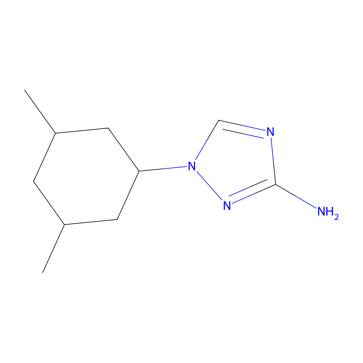1-(3,5-dimethylcyclohexyl)-1H-1,2,4-triazol-3-amine molecular structure, CAS 1341959-66-7