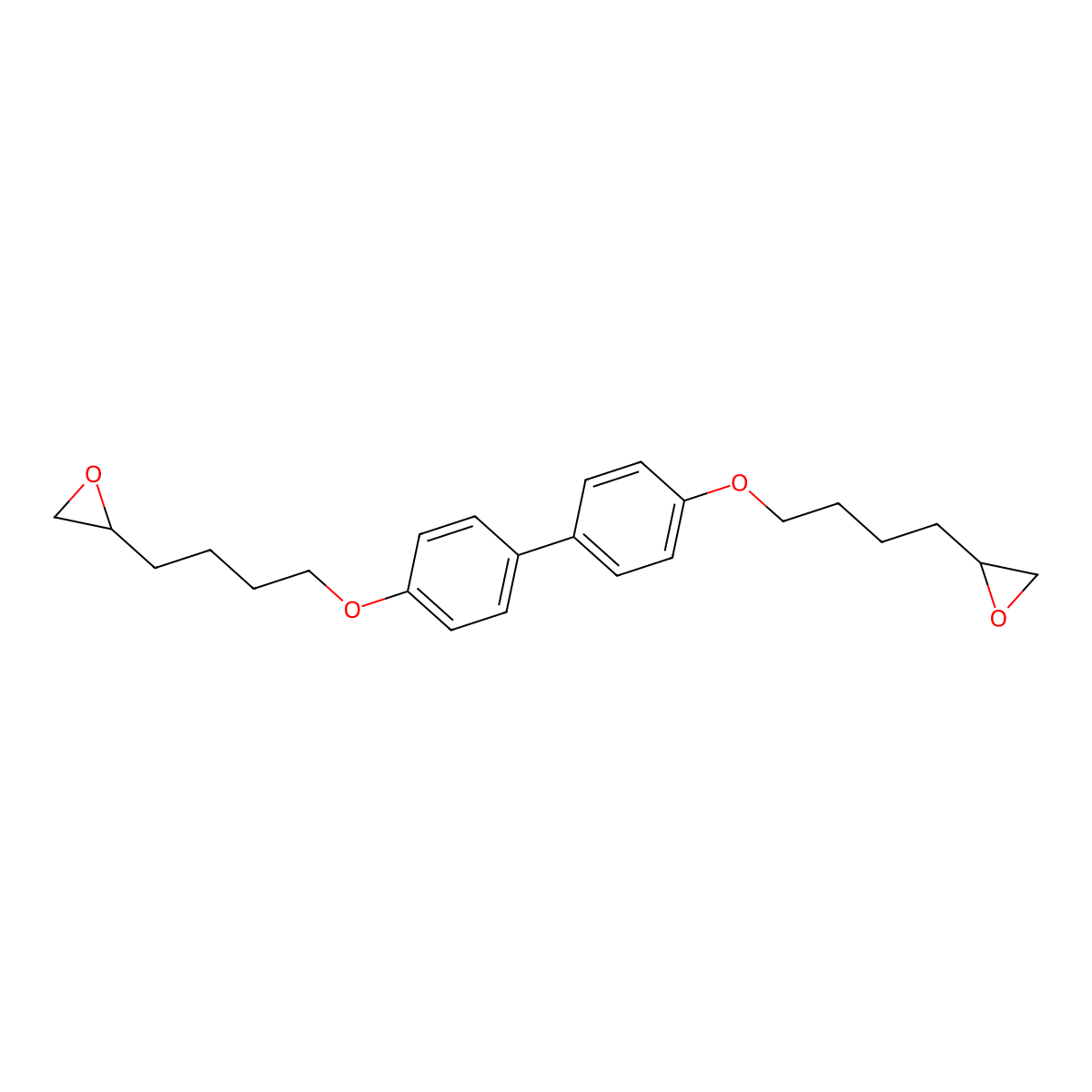 4,4'-Bis(4-(oxiran-2-YL)butoxy)-1,1'-biphenyl molecular structure, CAS 134196-39-7