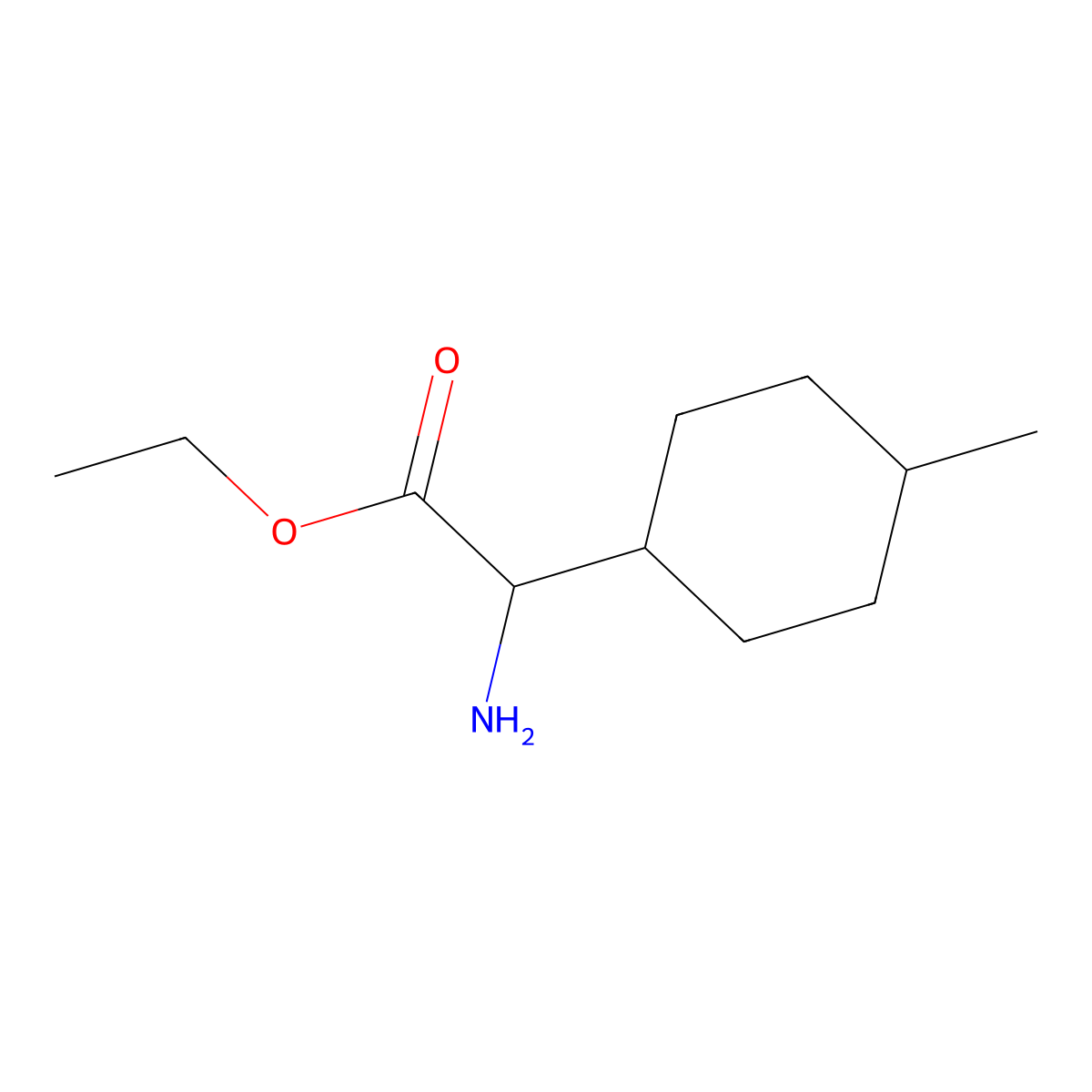 Ethyl 2-amino-2-(4-methylcyclohexyl)acetate molecular structure, CAS 1341961-84-9