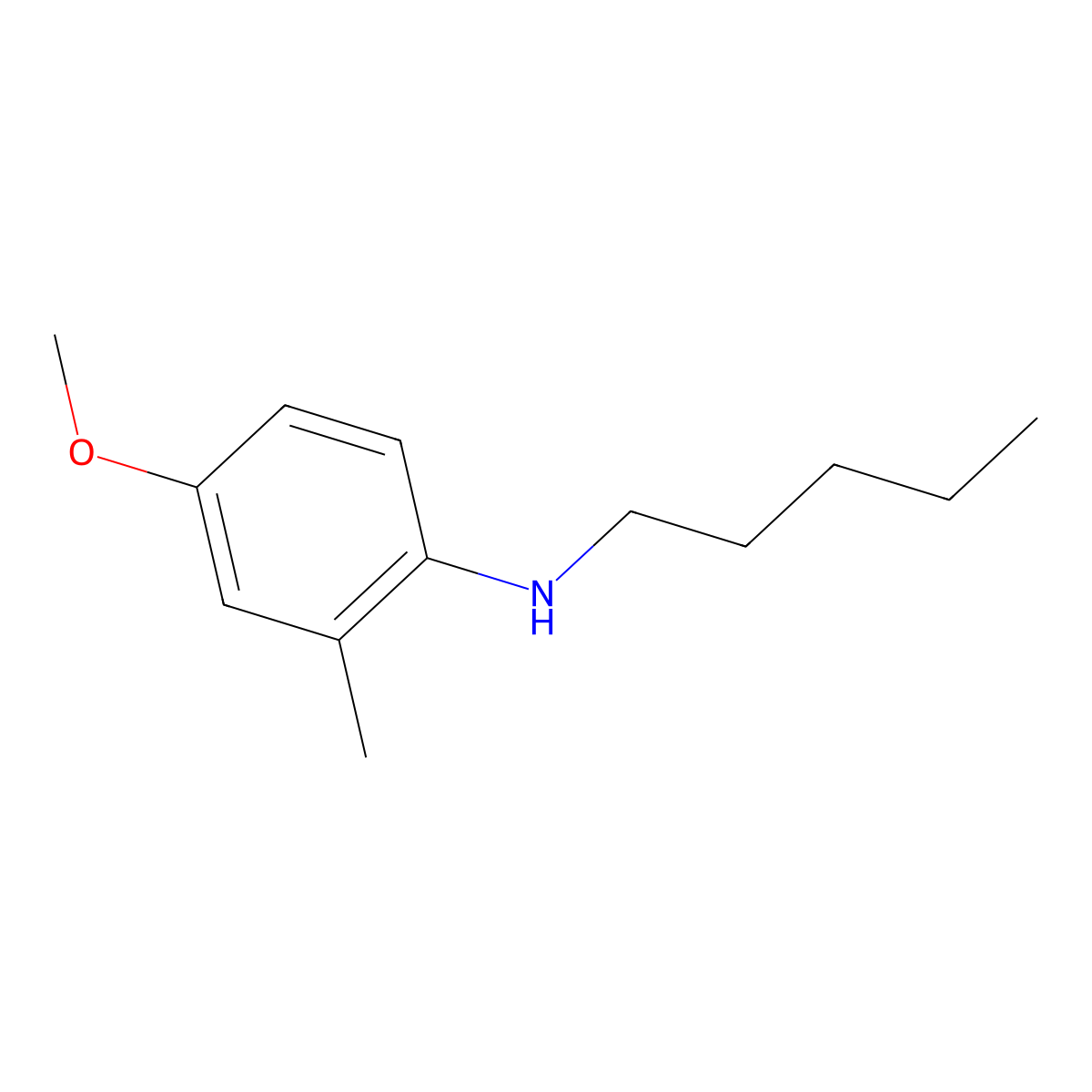 4-methoxy-2-methyl-N-pentylaniline molecular structure, CAS 1341962-03-5