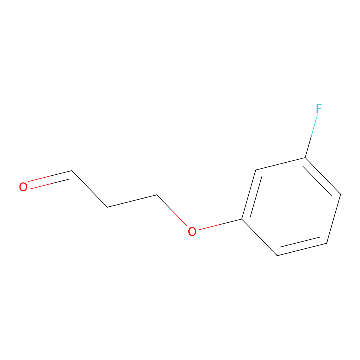 3-(3-Fluorophenoxy)propanal molecular structure, CAS 1341962-44-4