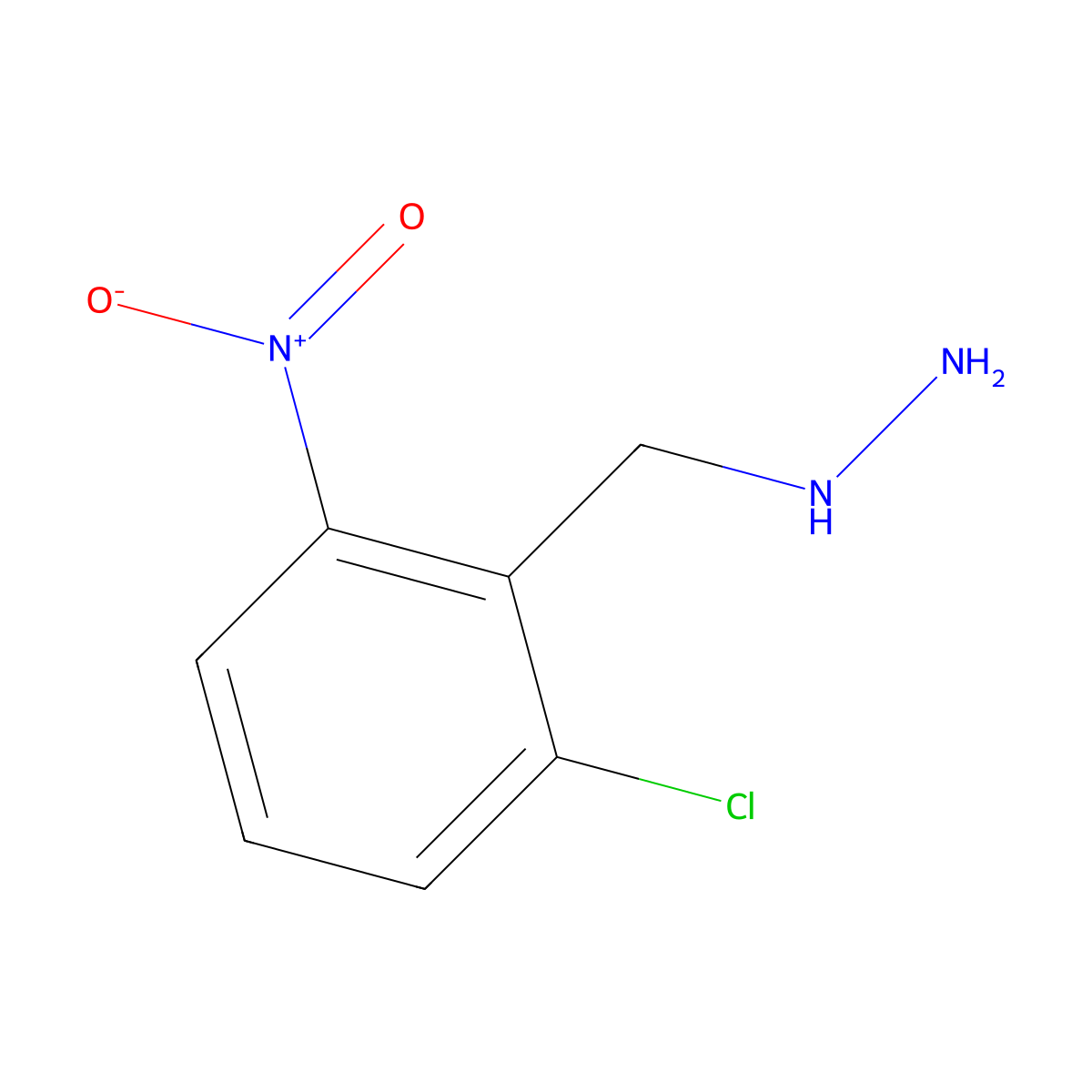 (2-Chloro-6-nitrobenzyl)hydrazine molecular structure, CAS 1341963-69-6