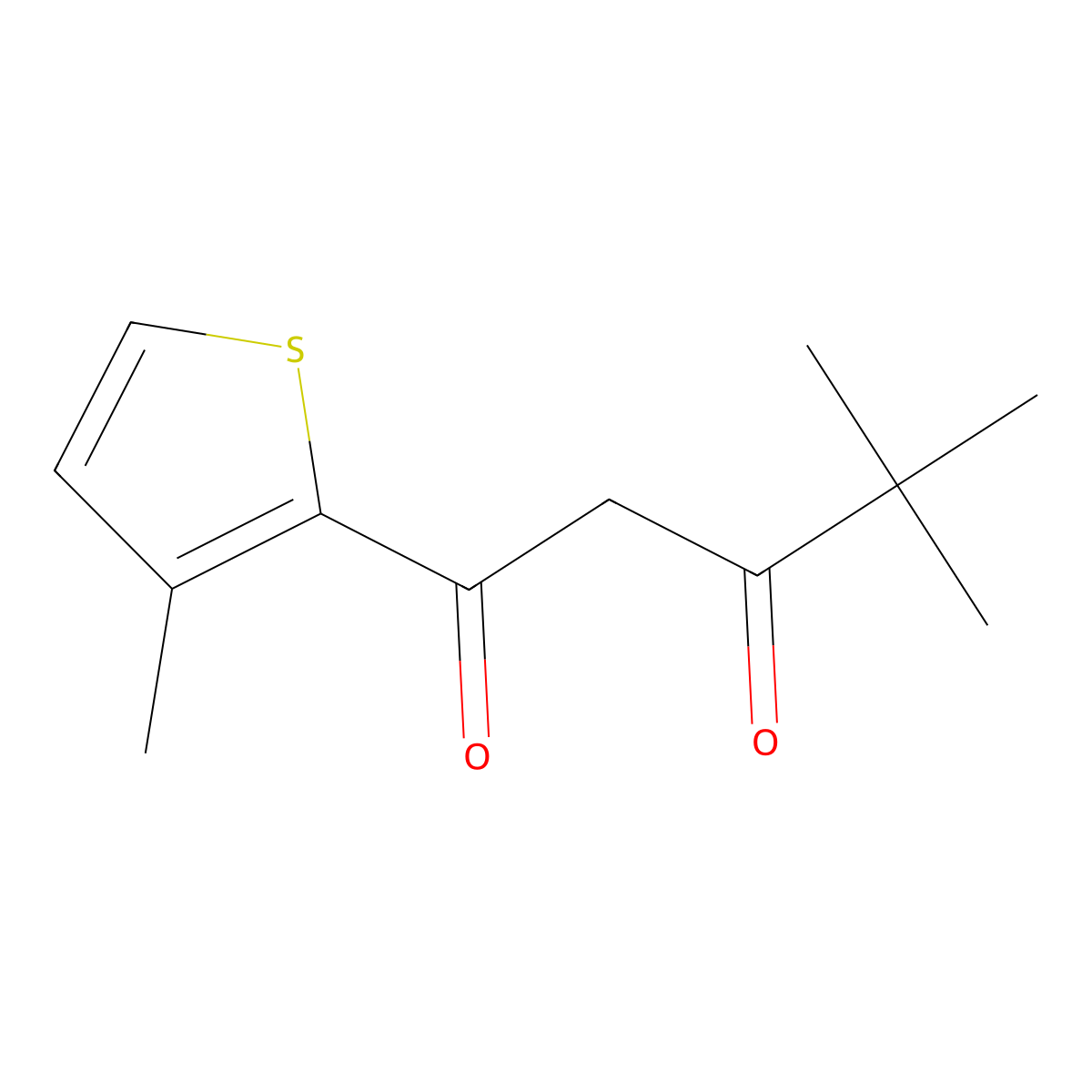 4,4-Dimethyl-1-(3-methylthiophen-2-yl)pentane-1,3-dione molecular structure, CAS 1341964-65-5