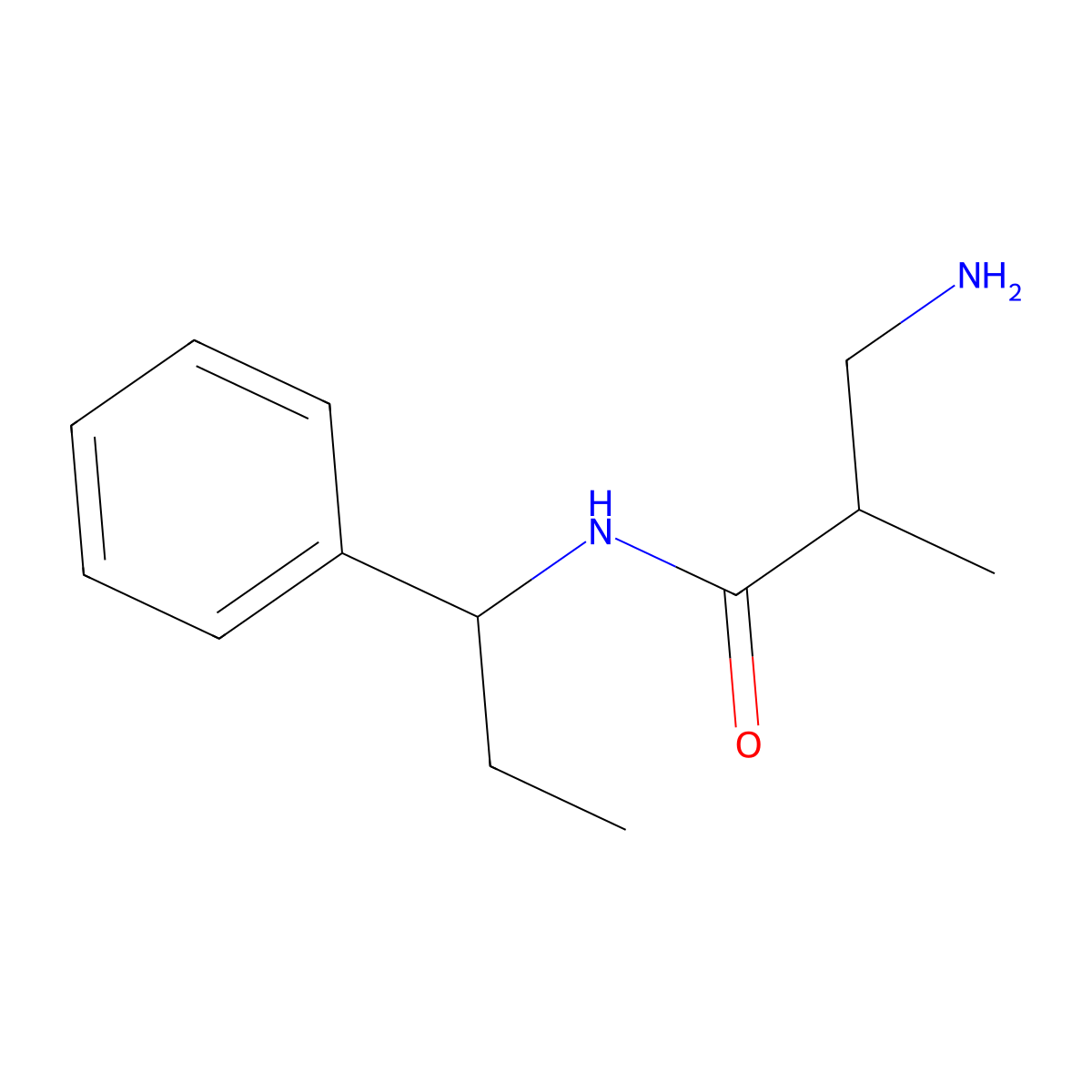 3-amino-2-methyl-N-(1-phenylpropyl)propanamide molecular structure, CAS 1341968-32-8