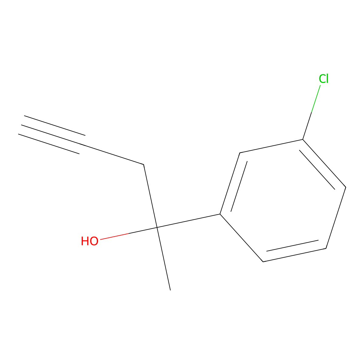 2-(3-Chlorophenyl)-4-pentyn-2-ol molecular structure, CAS 1341969-67-2