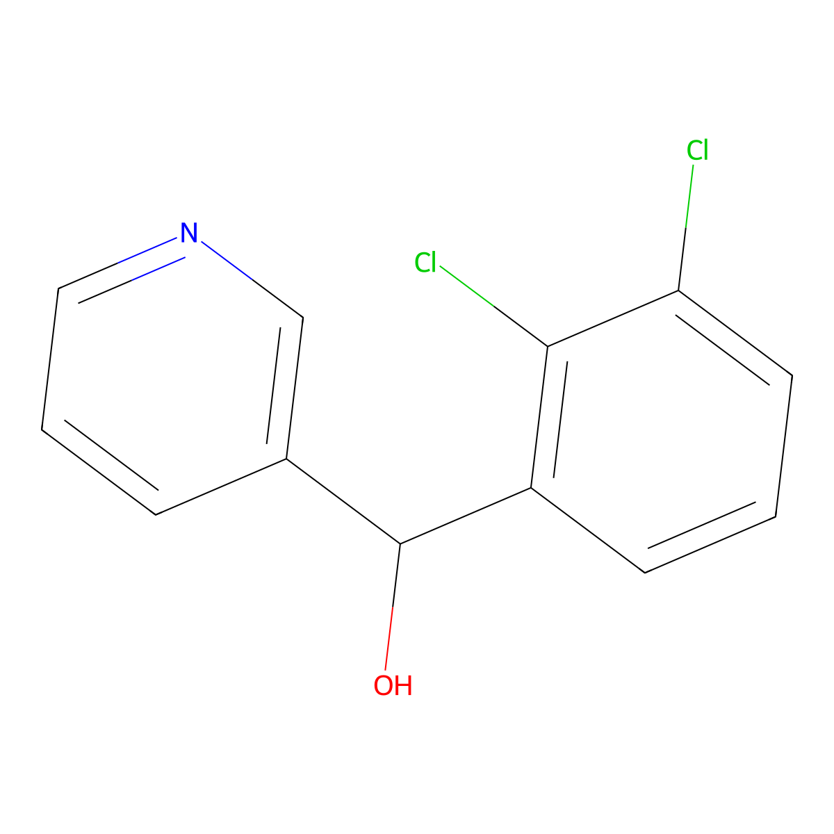 alpha-(2,3-Dichlorophenyl)-3-pyridinemethanol molecular structure, CAS 1341975-43-6
