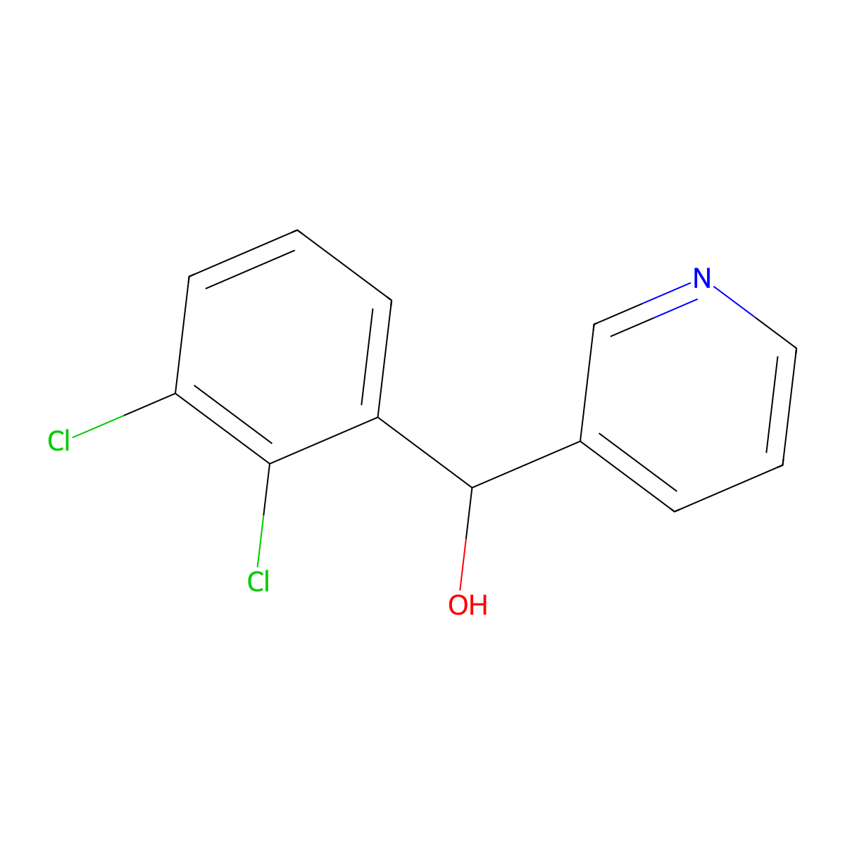 alpha-(2,3-Dichlorophenyl)-3-pyridinemethanol molecular structure, CAS 1341975-43-6