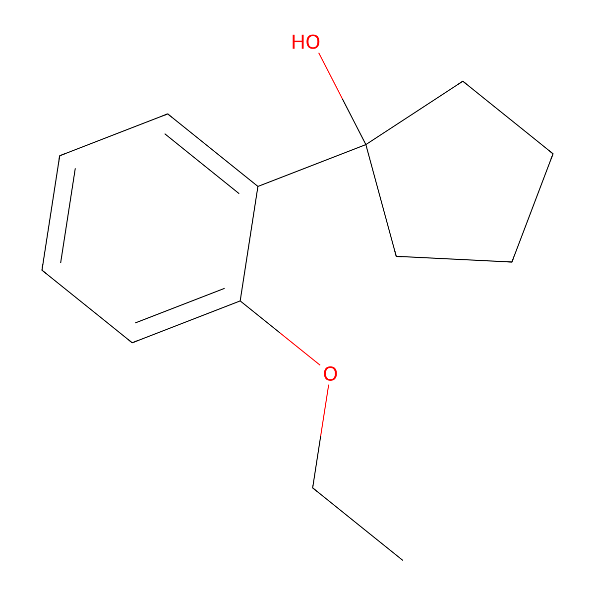 1-(2-Ethoxyphenyl)cyclopentanol molecular structure, CAS 1341976-97-3