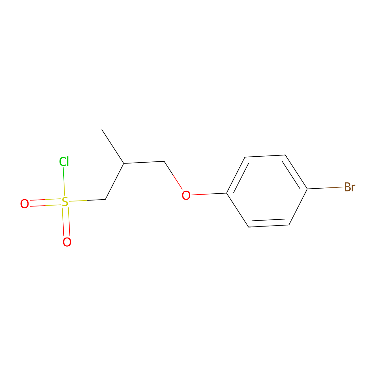 3-(4-Bromophenoxy)-2-methylpropane-1-sulfonyl chloride molecular structure, CAS 1341977-93-2