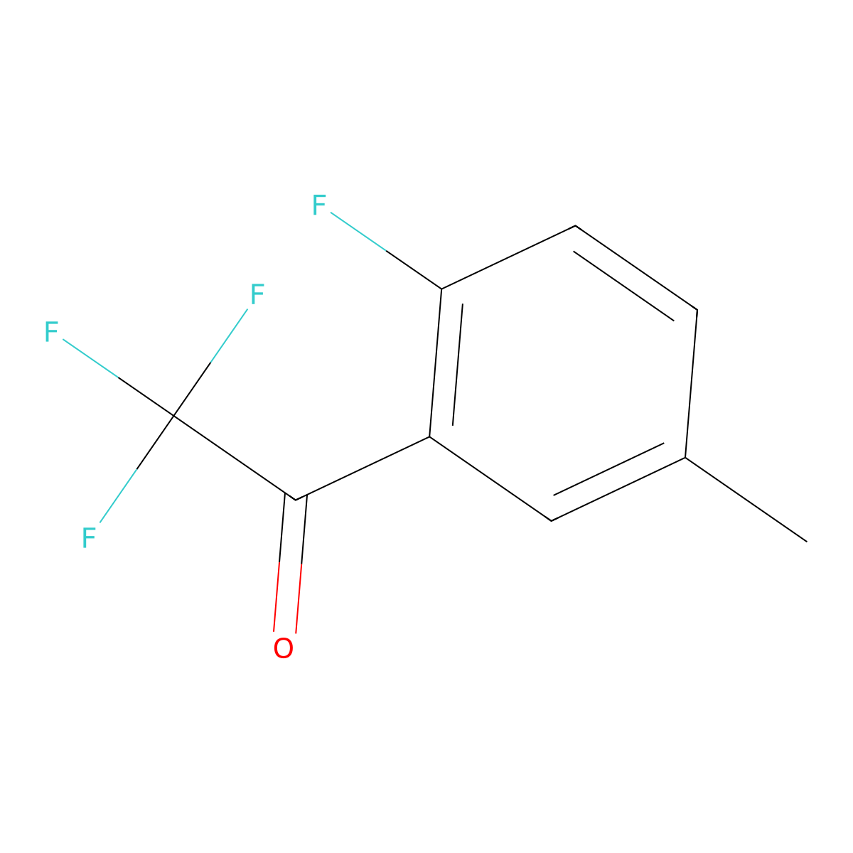 2,2,2-Trifluoro-1-(2-fluoro-5-methylphenyl)ethan-1-one molecular structure, CAS 1341984-01-7