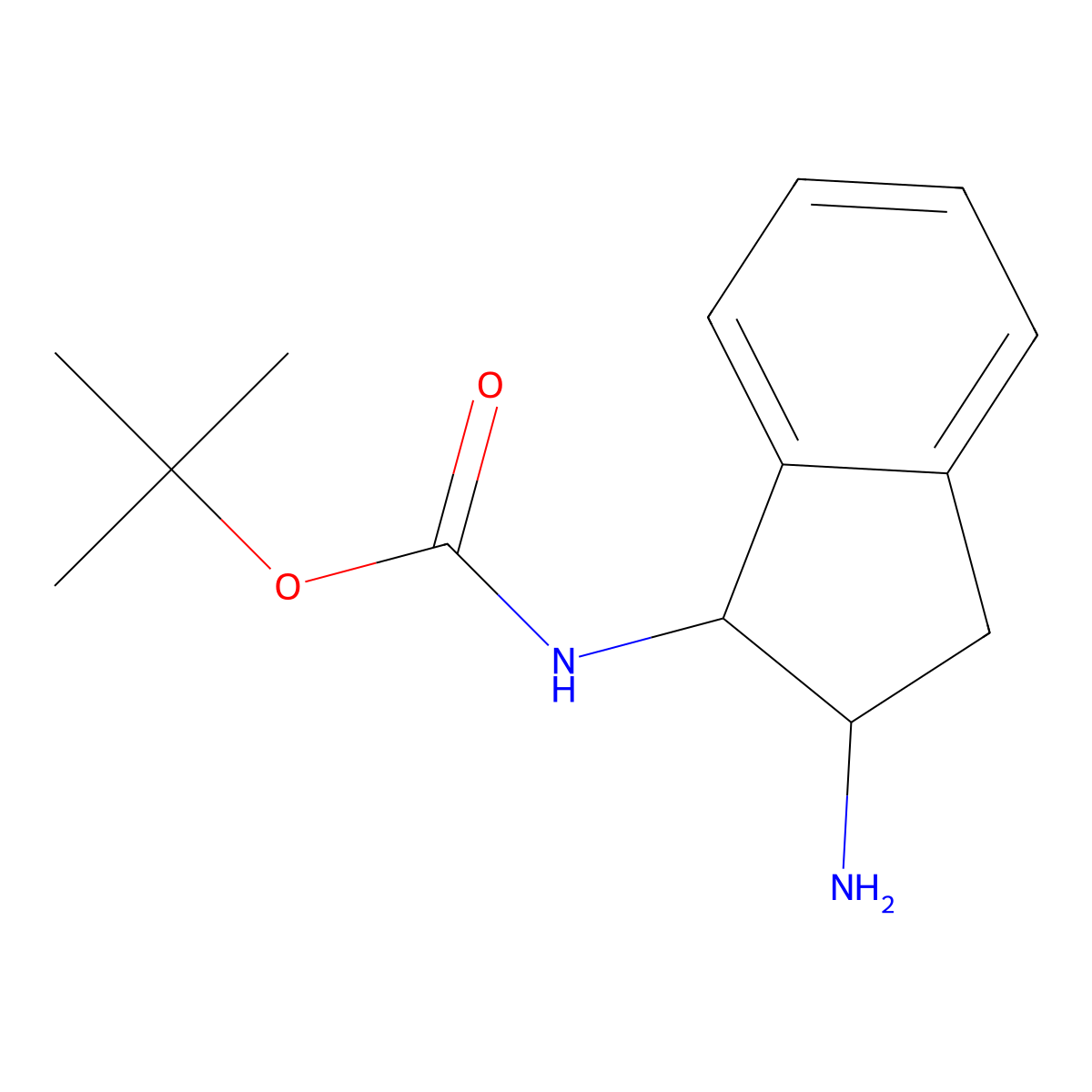 Tert-butyl N-(2-amino-2,3-dihydro-1H-inden-1-YL)carbamate molecular structure, CAS 1341986-05-7