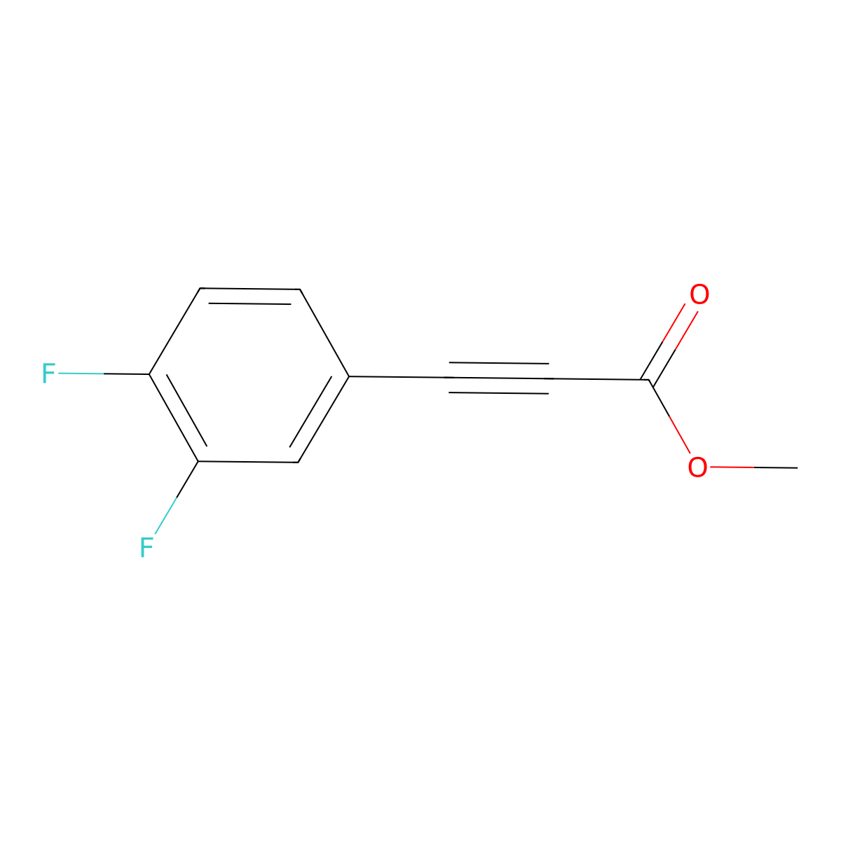 Methyl 3-(3,4-difluorophenyl)propiolate molecular structure, CAS 1341988-80-4