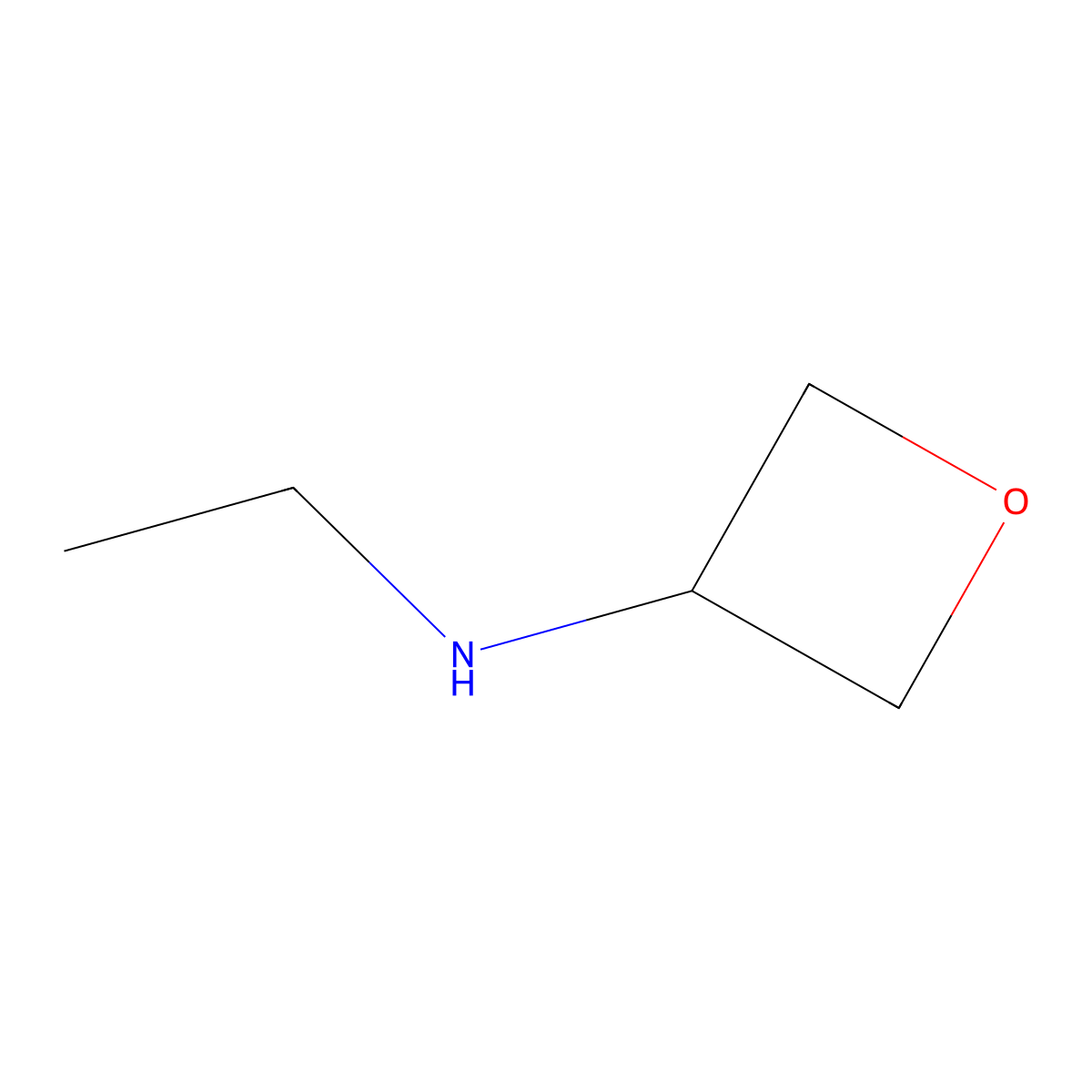 N-ethyloxetan-3-amine molecular structure, CAS 1341989-73-8