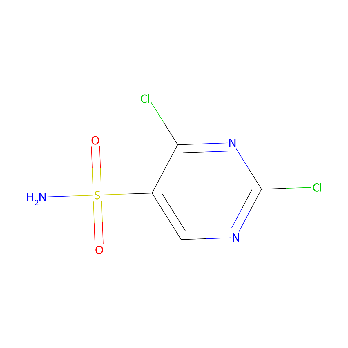 2,4-Dichloropyrimidine-5-sulfonamide molecular structure, CAS 1341991-66-9