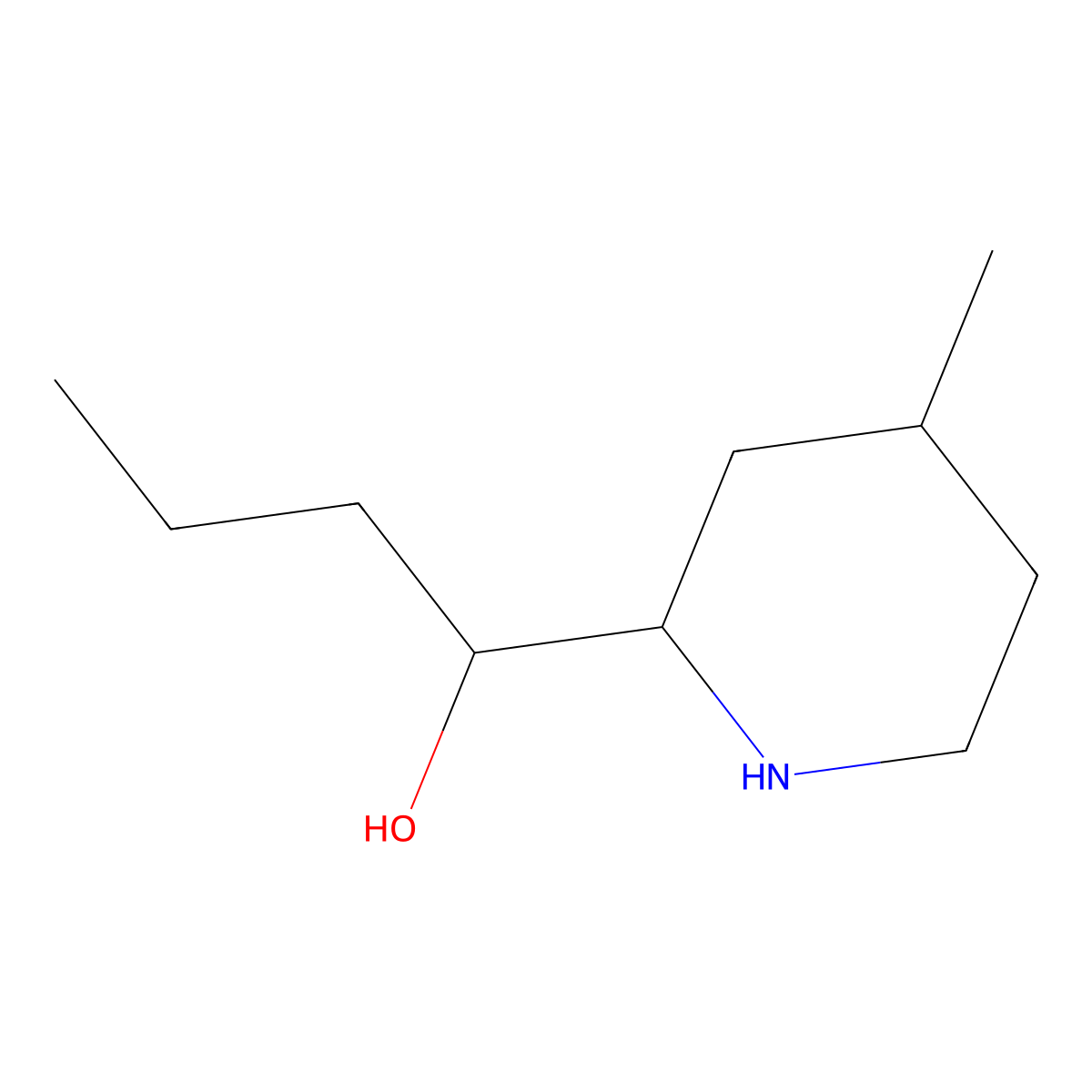 1-(4-Methylpiperidin-2-yl)butan-1-ol molecular structure, CAS 1341993-38-1