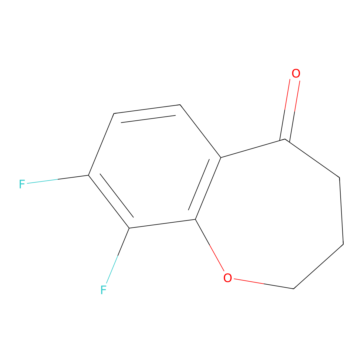 8,9-Difluoro-3,4-dihydrobenzo[b]oxepin-5(2H)-one molecular structure, CAS 1341995-45-6