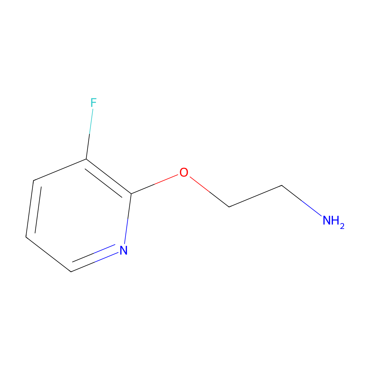 2-[(3-Fluoropyridin-2-yl)oxy]ethan-1-amine molecular structure, CAS 1341996-10-8