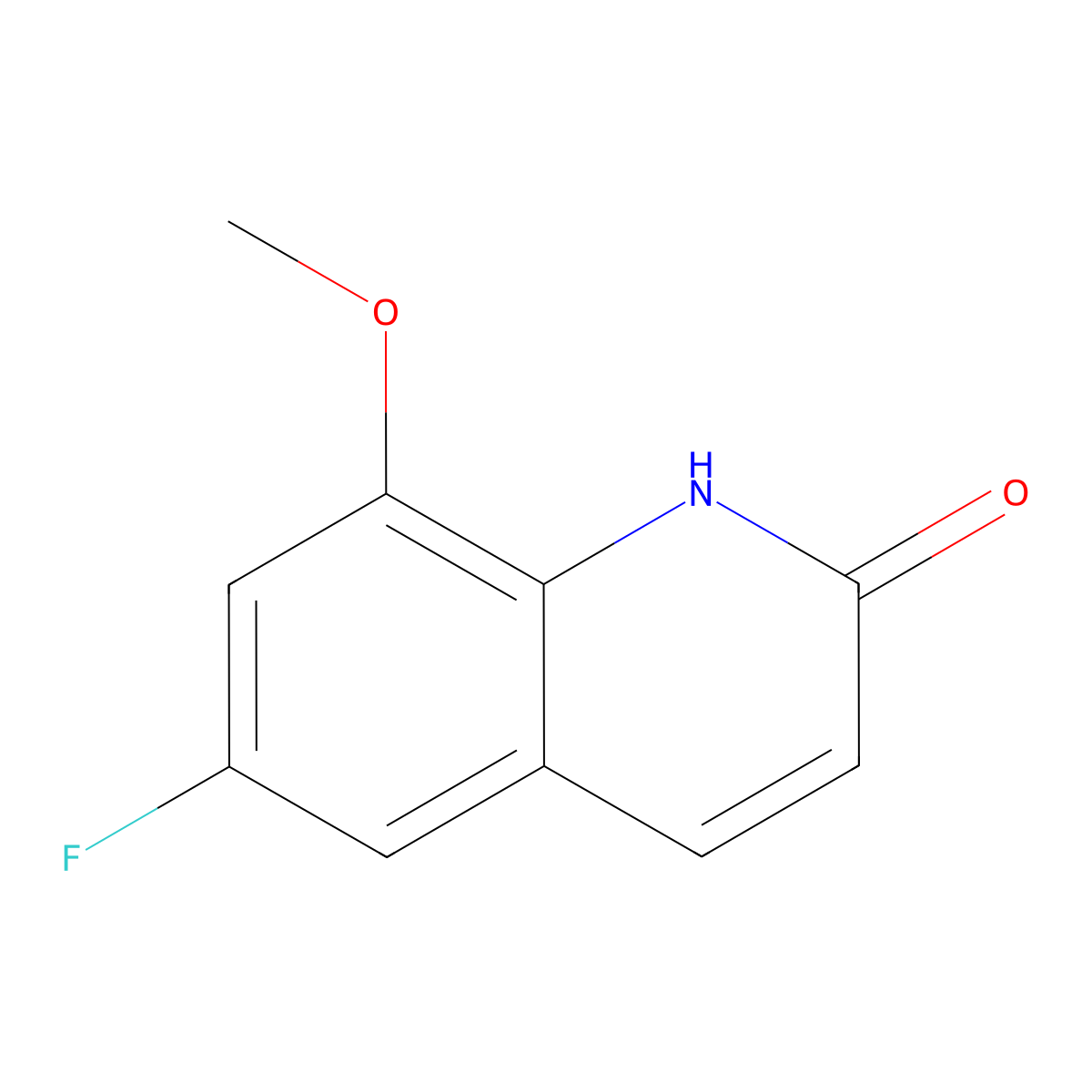 6-Fluoro-8-methoxyquinolin-2(1H)-one molecular structure, CAS 1341996-40-4