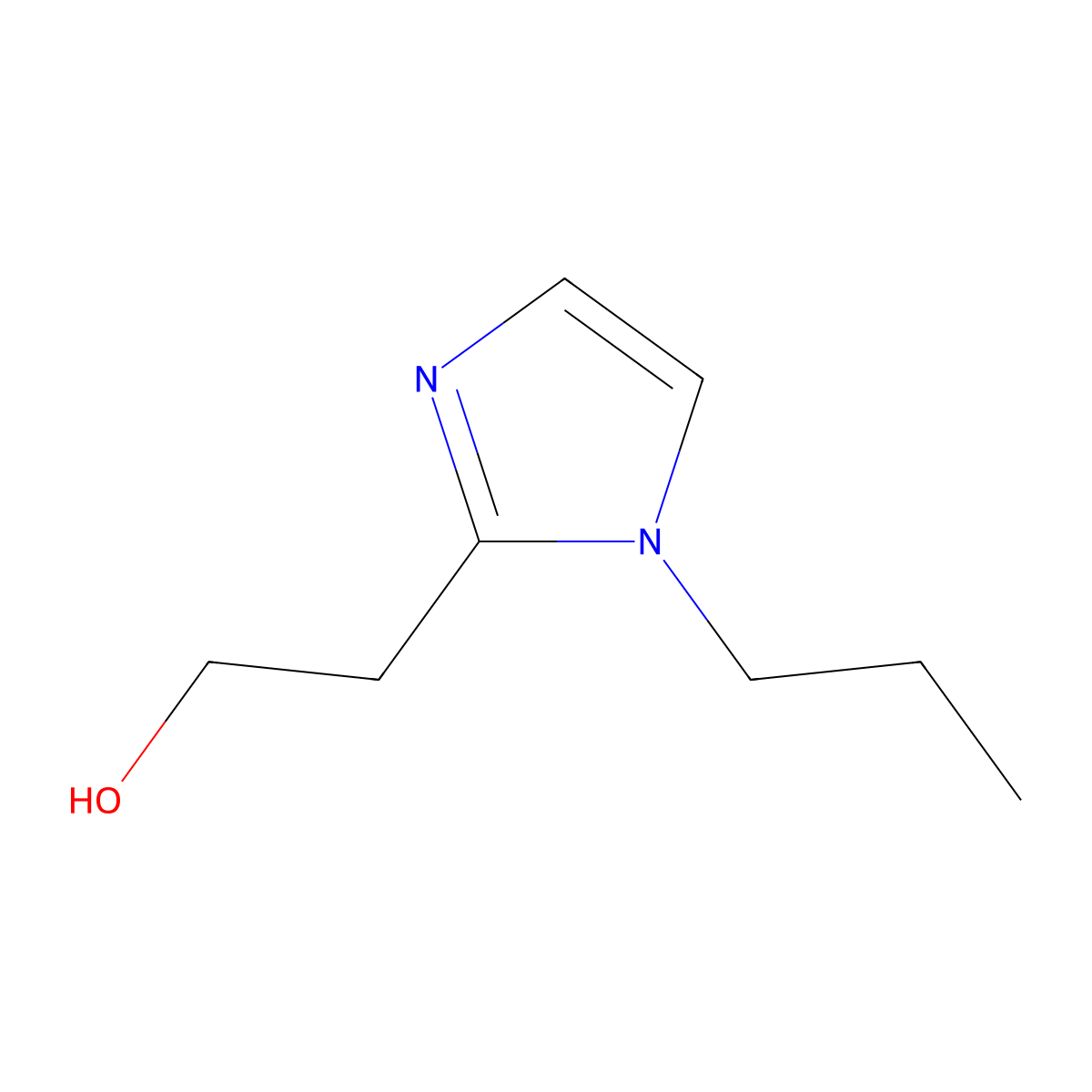 2-(1-propyl-1H-imidazol-2-yl)ethan-1-ol molecular structure, CAS 1341996-77-7