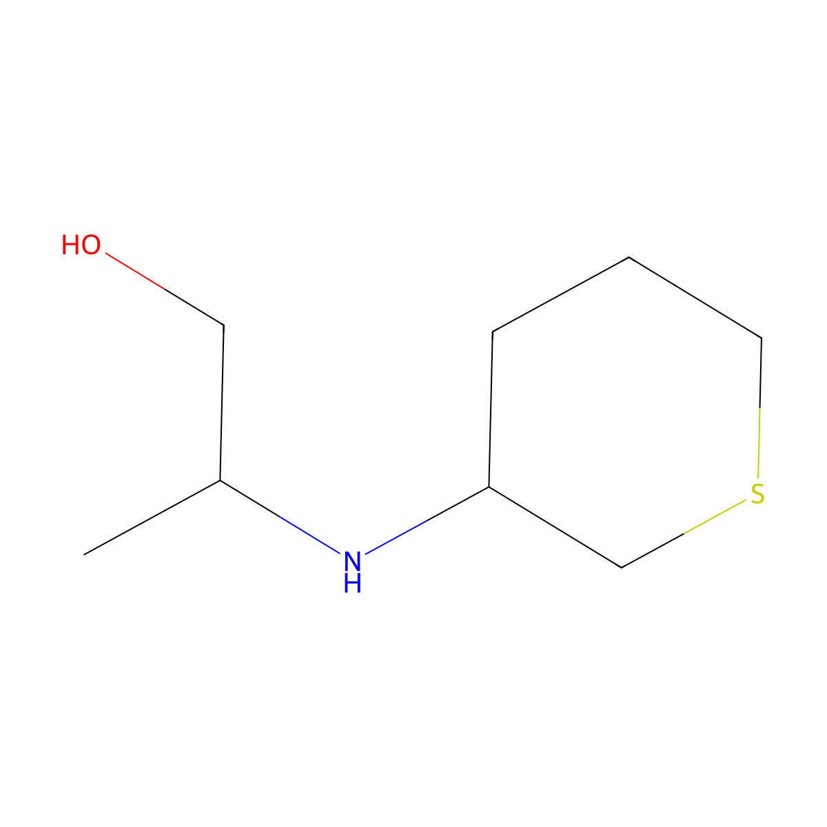 2-[(Thian-3-yl)amino]propan-1-ol molecular structure, CAS 1341997-01-0