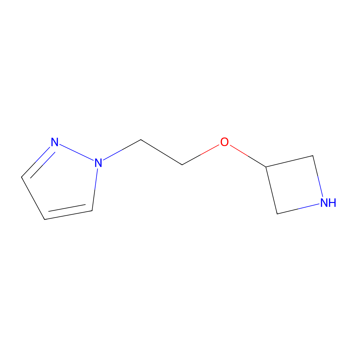 1-(2-(Azetidin-3-yloxy)ethyl)-1h-pyrazole molecular structure, CAS 1341997-59-8