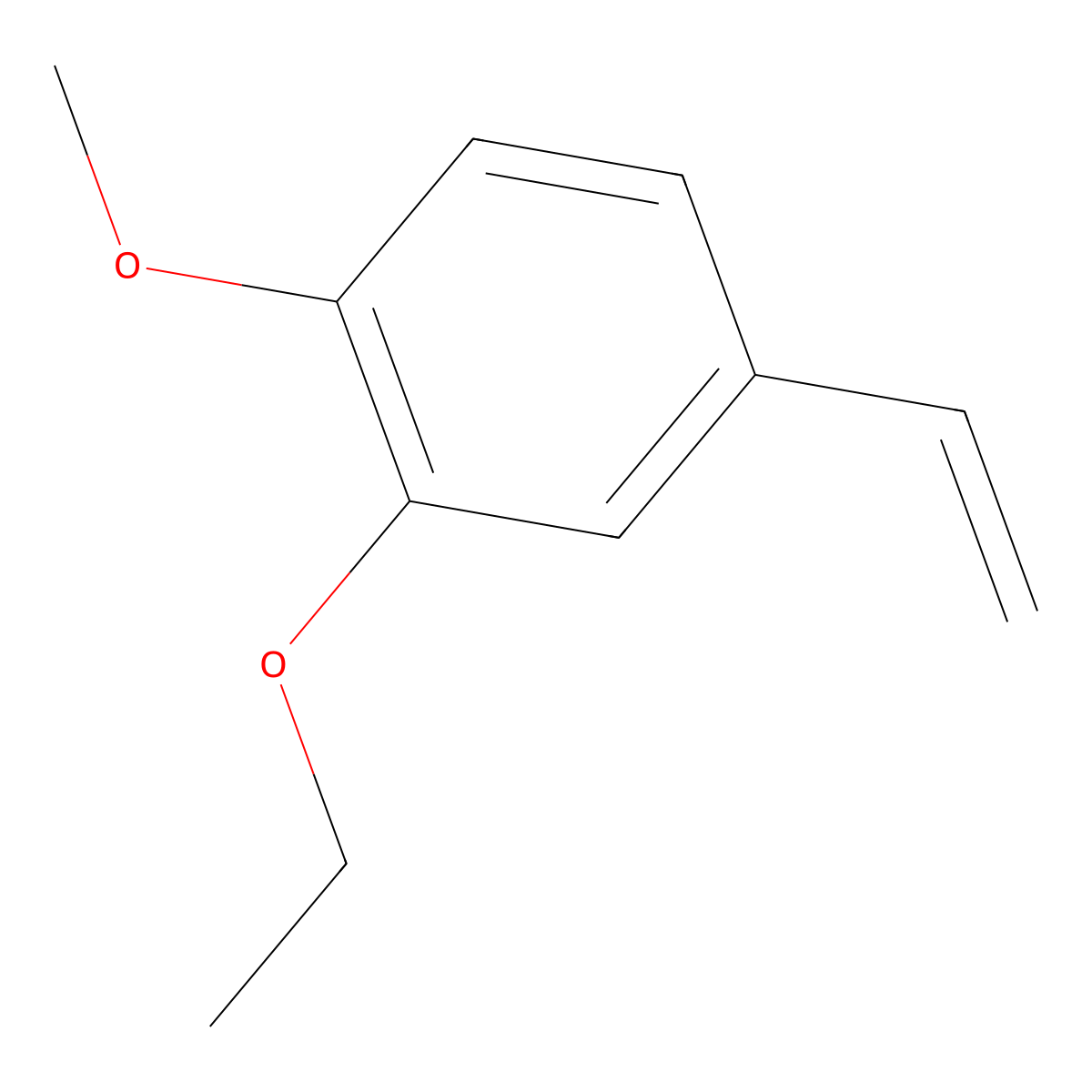 2-Ethoxy-1-methoxy-4-vinylbenzene molecular structure, CAS 1341998-85-3