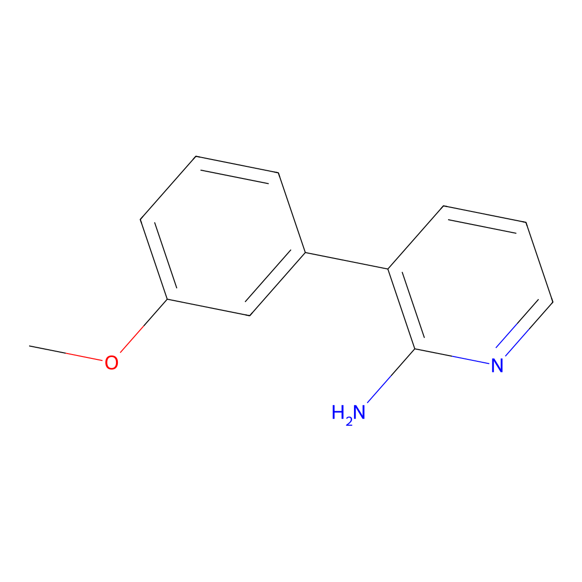 2-Amino-3-(3-methoxyphenyl)pyridine molecular structure, CAS 1341999-09-4