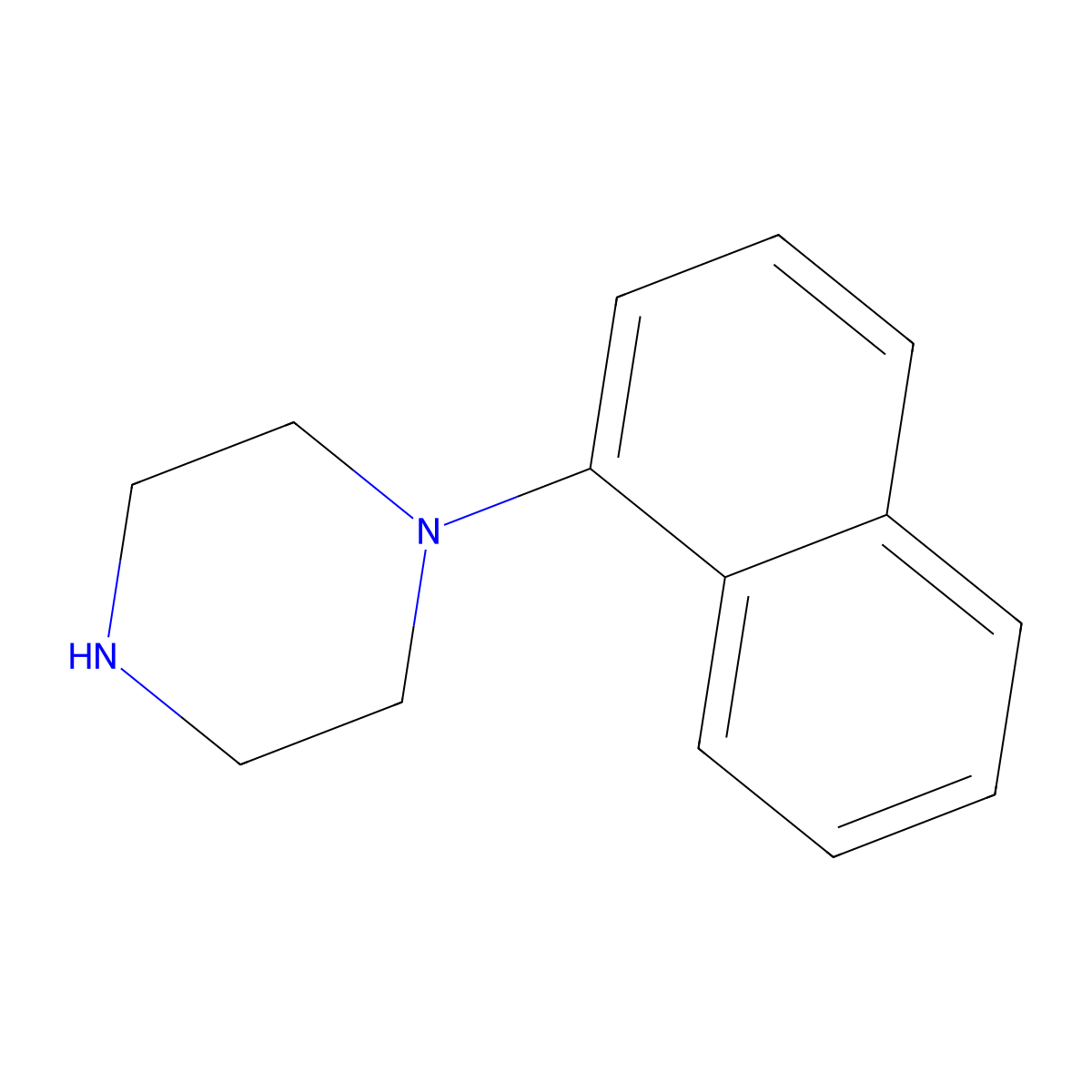 1-(1-Naphthyl)piperazine molecular structure, CAS 1342-40-1