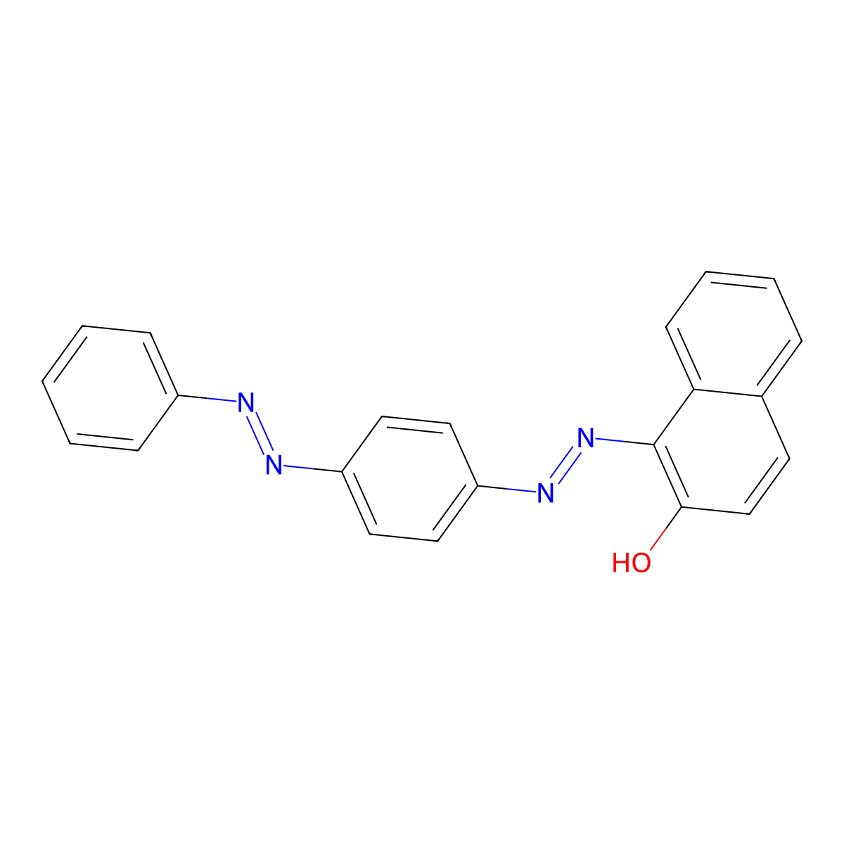 1-(p-Phenylazophenylazo)-2-naphthol (Sudan III) molecular structure, CAS 1342-80-9