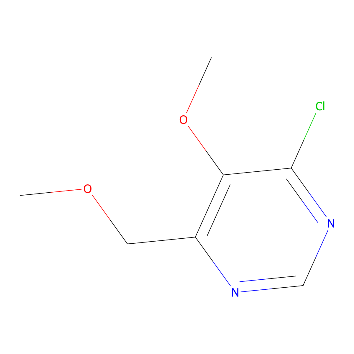 4-Chloro-5-methoxy-6-(methoxymethyl)pyrimidine molecular structure, CAS 13420-48-9