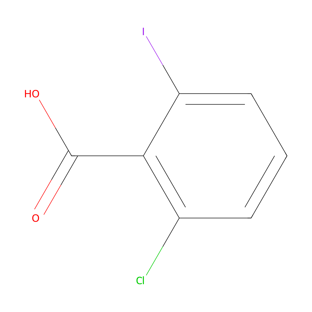 2-Chloro-6-iodobenzoic acid molecular structure, CAS 13420-63-8