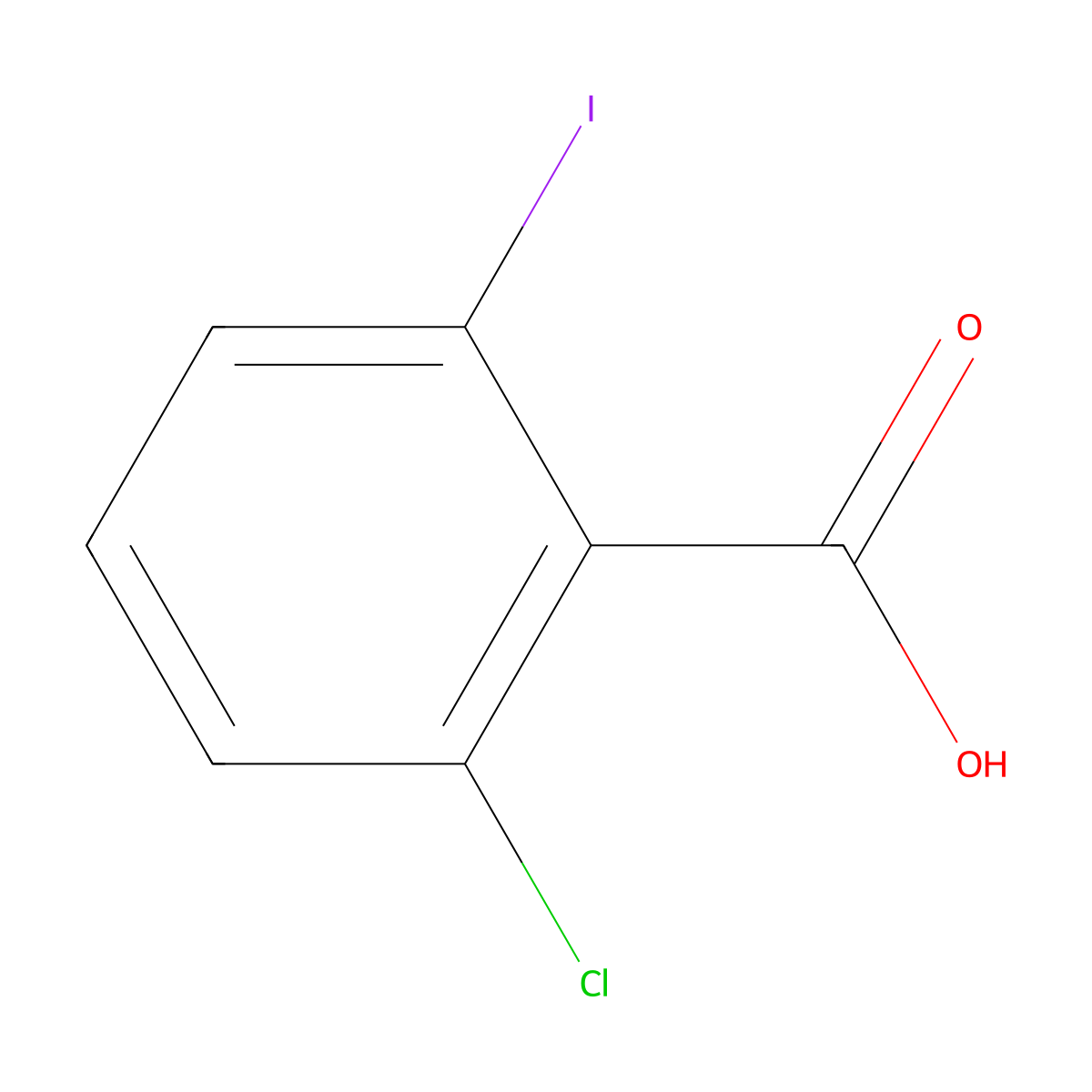 2-Chloro-6-iodobenzoic acid molecular structure, CAS 13420-63-8