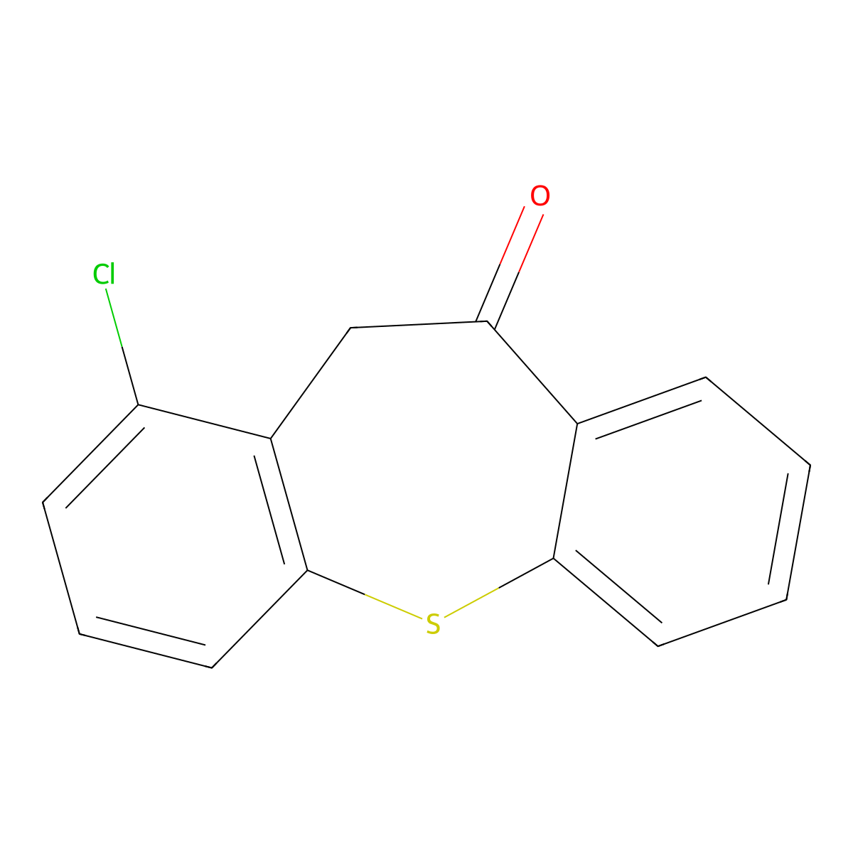 1-chlorodibenzo[b,f]thiepin-10(11H)-one molecular structure, CAS 13420-86-5