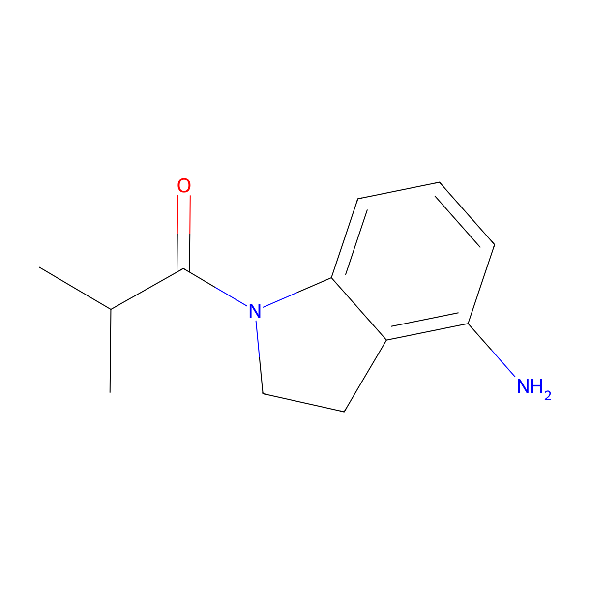 1-(4-Aminoindolin-1-yl)-2-methylpropan-1-one molecular structure, CAS 1342001-12-0