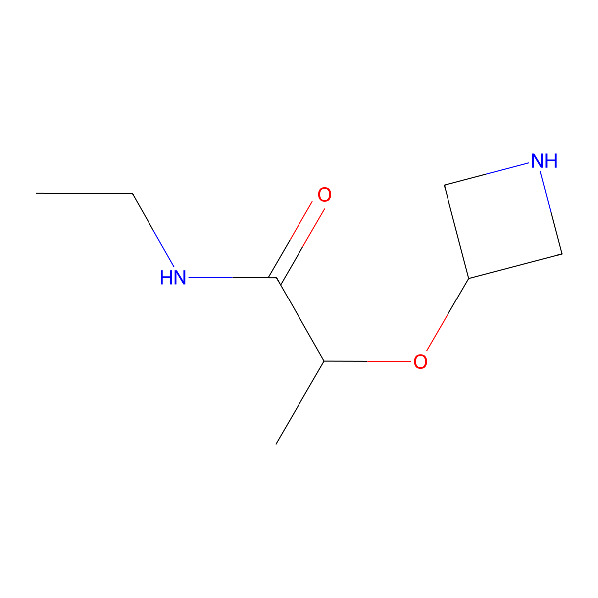 2-(azetidin-3-yloxy)-N-ethylpropanamide molecular structure, CAS 1342003-98-8