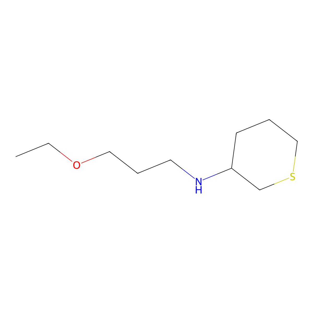 N-(3-ethoxypropyl)thian-3-amine molecular structure, CAS 1342004-20-9
