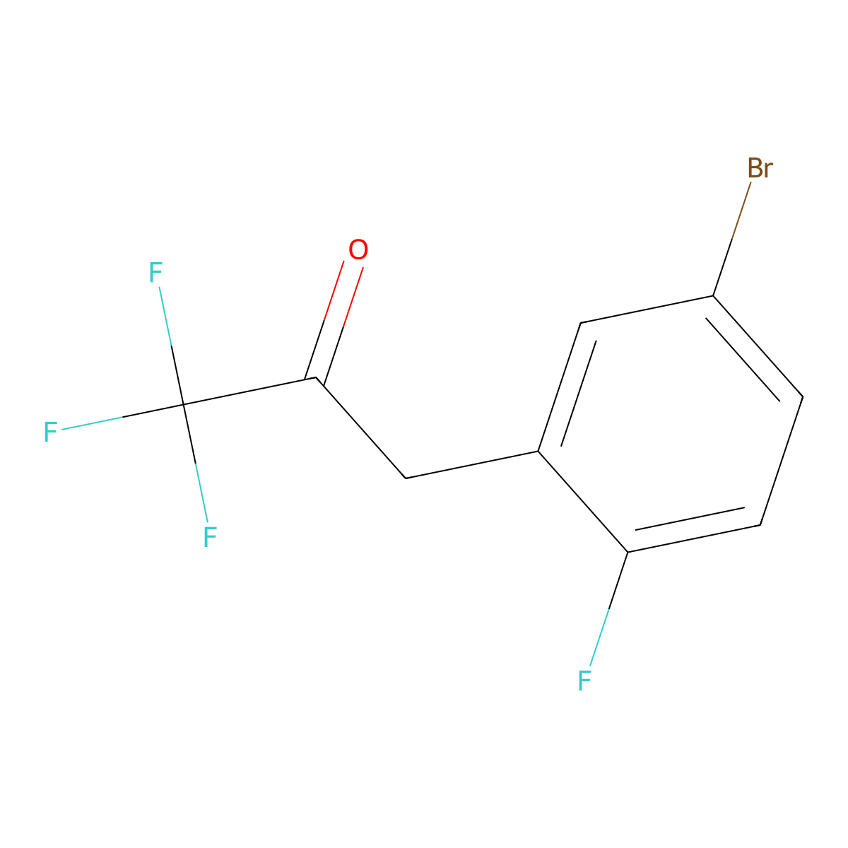 3-(5-Bromo-2-fluorophenyl)-1,1,1-trifluoropropan-2-one molecular structure, CAS 1342005-54-2