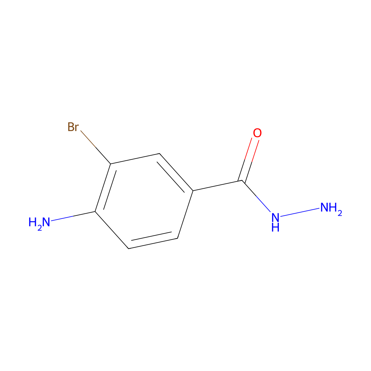 4-Amino-3-bromobenzohydrazide molecular structure, CAS 1342012-77-4
