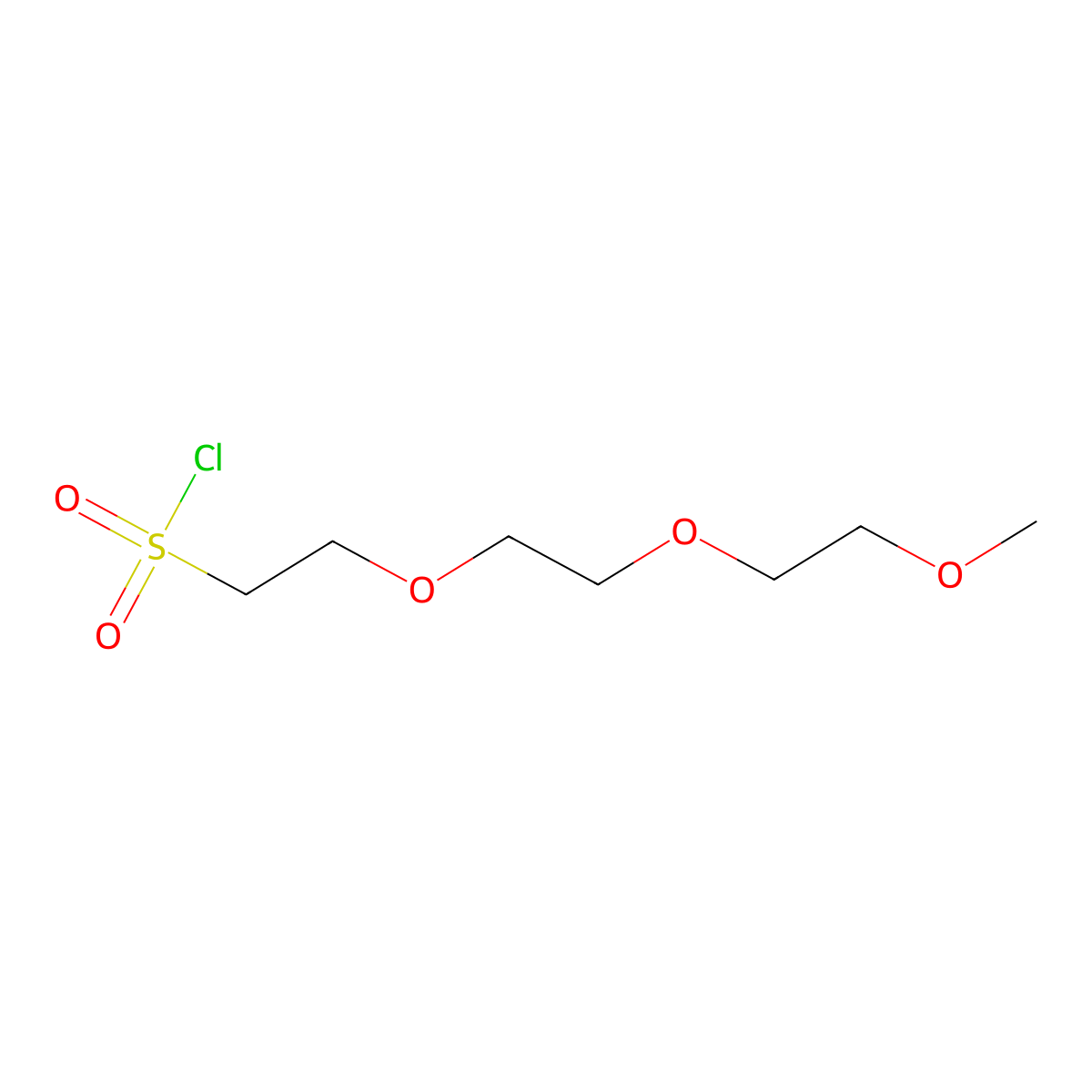 2-(2-(2-Methoxyethoxy)ethoxy)ethane-1-sulfonyl chloride molecular structure, CAS 1342017-76-8