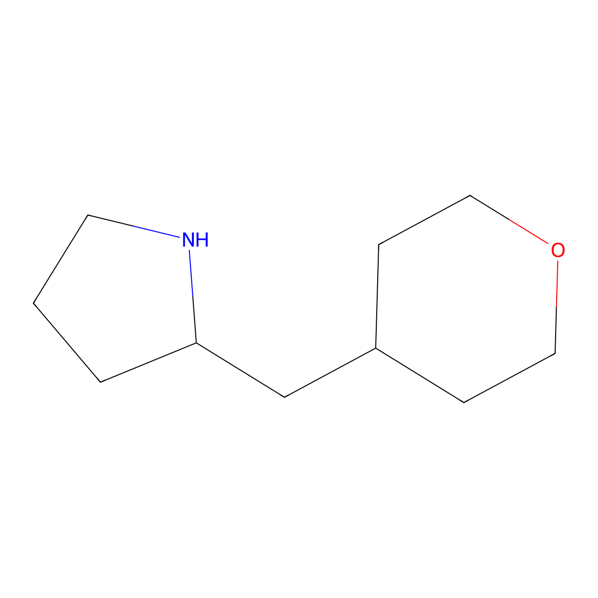 2-[(Oxan-4-yl)methyl]pyrrolidine molecular structure, CAS 1342018-40-9