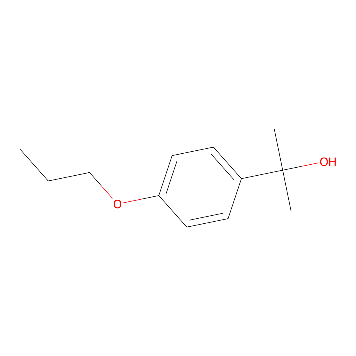2-(4-Propoxyphenyl)propan-2-ol molecular structure, CAS 1342021-50-4