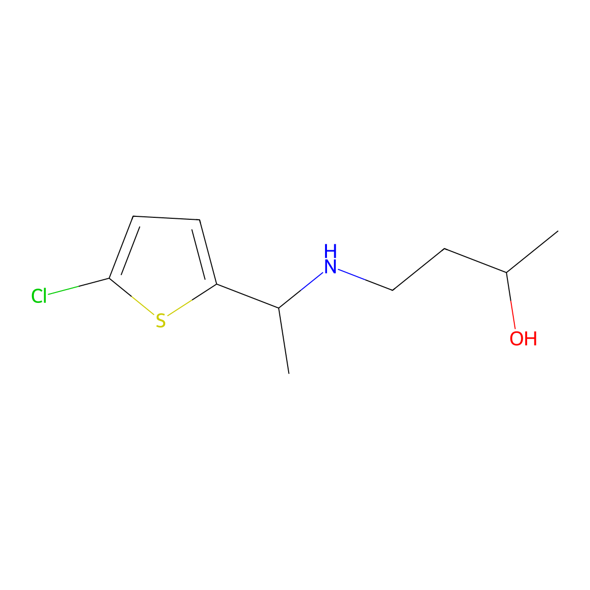 4-{[1-(5-Chlorothiophen-2-yl)ethyl]amino}butan-2-ol molecular structure, CAS 1342021-95-7