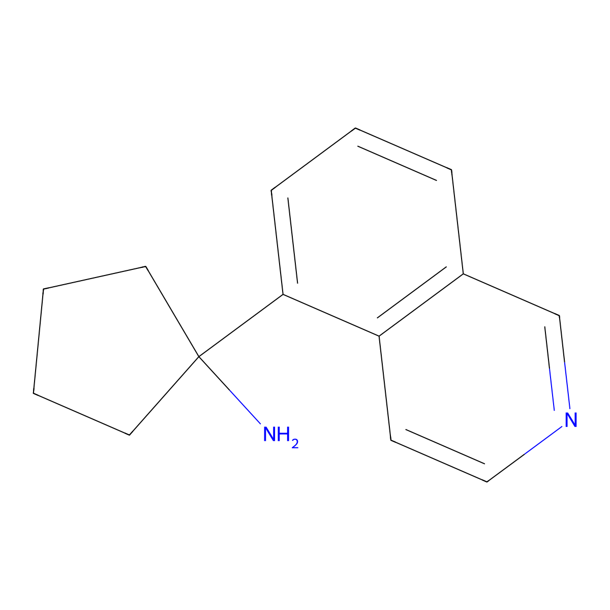 1-(Isoquinolin-5-yl)cyclopentan-1-amine molecular structure, CAS 1342023-05-5